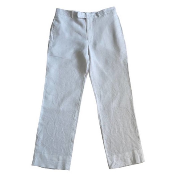 INC London White Wide Leg Linen Pant - Picture 2 of 5